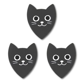 Cat Shaped Pick Guitar Pick (Cat 3p), Cute, 0.04 inch (1 mm), Set of 3