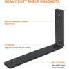 Heavy Duty Shelf Brackets 8 Inch (8 Pack), Rustic L