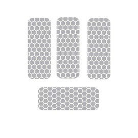 biinfu Reflective Decals Safety Stickers Waterproof Warning Tapes Conspicuity Diamond Grade Rear Rectangle Warning Reflective Diamond Stickers-White