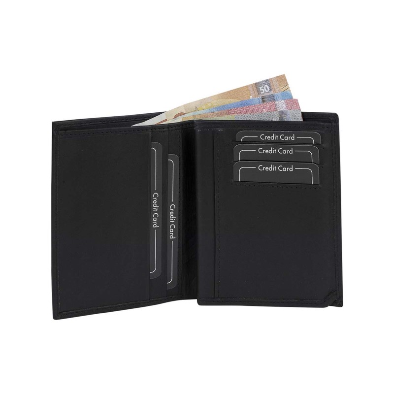 ID card holder LEAS, Genuine Leather, black - ''LEAS Card-Collection''