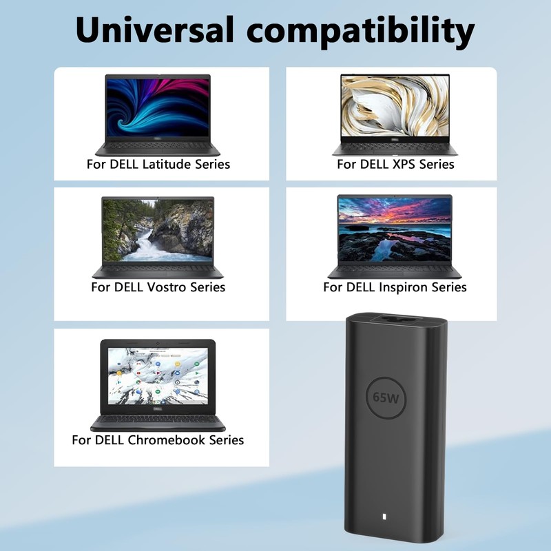 GKLSPL 60W 65W USB-C Adapter Fits for Dell Laptop Charger