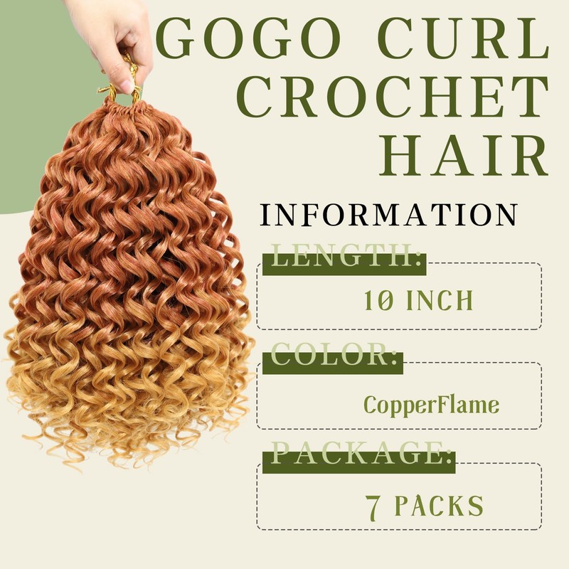 7 Packs Curly Crochet Hair for Black Women GOGO Curl