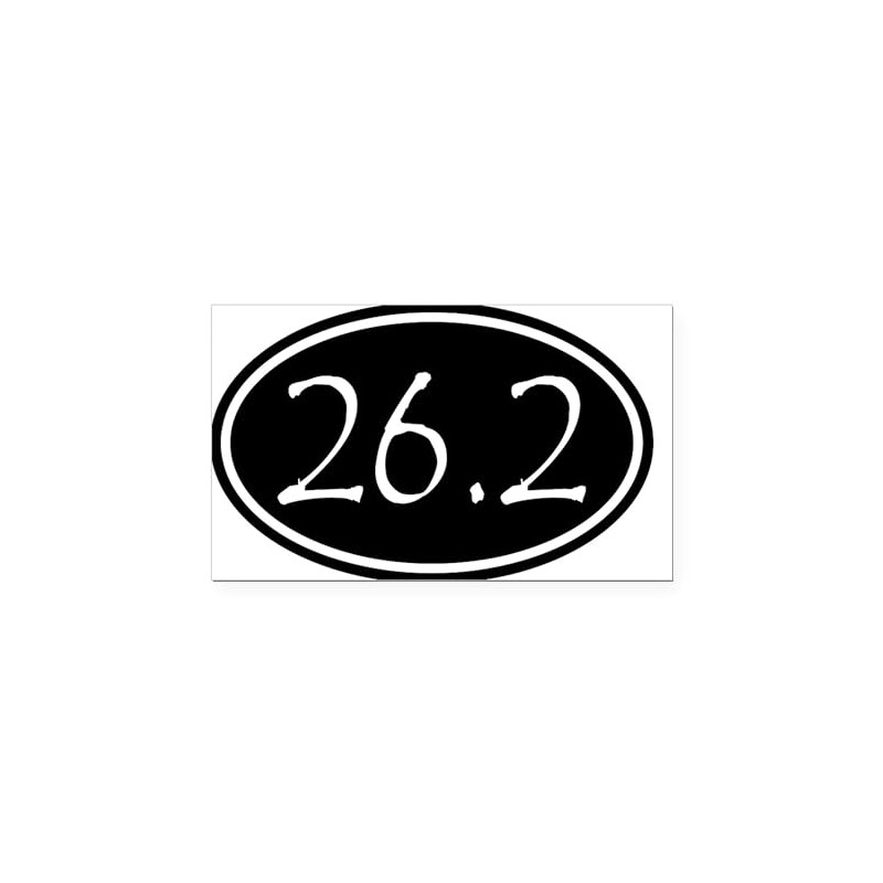 CafePress Black 26.2 Oval Rectangle Car Bumper Magnet