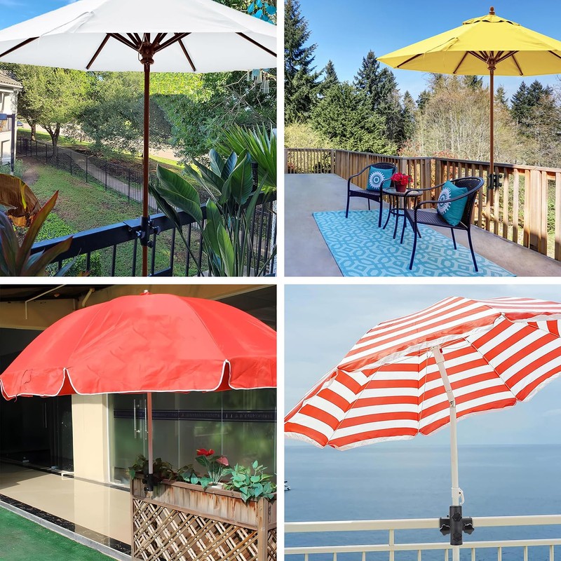 Shoyisenka Patio Umbrella Holder, Heavy Duty Parasol Holder, Square Clampable