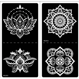 Neena Micro Net Tattoo Stencil Mandala Tattoo Lotus Tattoo Template 10 Sheets