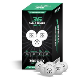 ZOROOOX High-Performance 3-Star Table Tennis Balls - | 9 or 18 | Orange or White | 40+ ABS Competition Grade Ping Pong Balls (Pack of 36 Balls, White)