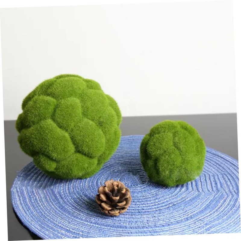 TEHAUX Artificial Moss Topiary Ball Home Decor Fake Moss Ball