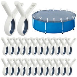26 PCS Pool Cover Clips 5 inch Large Clamps for Above Ground Pools Plastic Heavy Duty Windproof Pool Clips for Winter Outdoor Above Ground Swimming Pool Cover