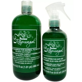 Pócima de Rapunzel. Artesanal y orgánico Kit Shampoo/loción Rapunzel Fortificante Anticaída 480/250ml