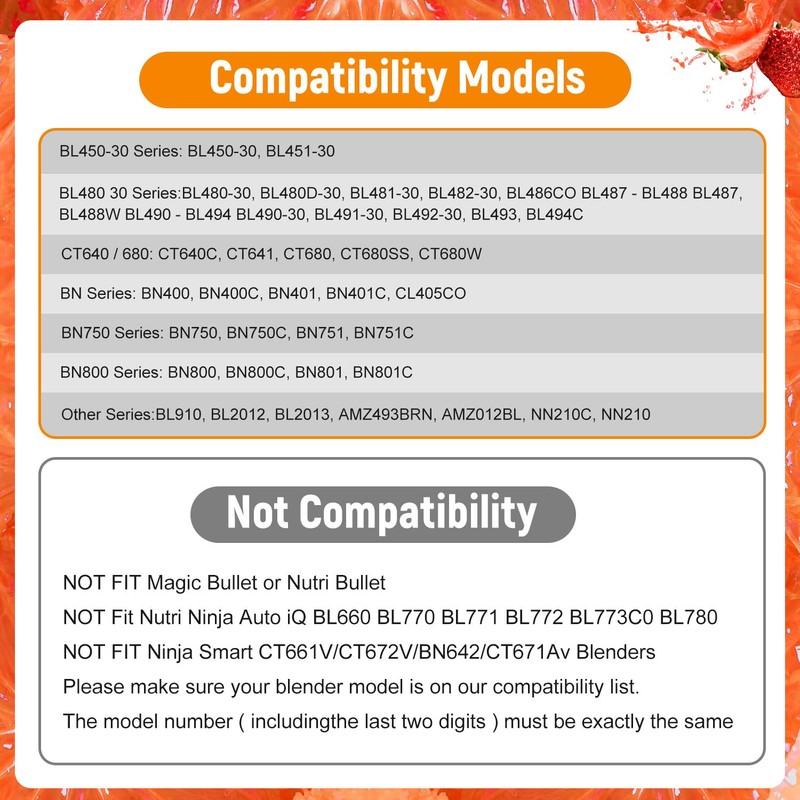 Blender Cups Replacement for Ninja 24 oz Cups Kit with