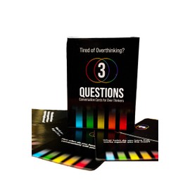 3 Questions Conversation Cards, A Card Game for Overthinkers - an Ice Breaker Card Game to Encourage One-On-One Discussion and Challenge Your Perspective