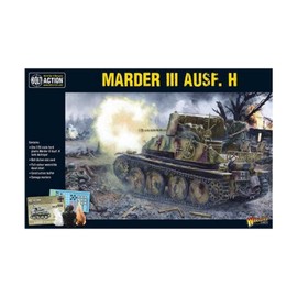 Warlord Bolt Action Marder III Ausf. H Tank 1:56 Tabletop Miniatures - Plastic Paintable Miniature WWII Soldiers Set, Unpainted Table Top 28mm Military Minifigures for Adults - Gaming Figurines Pack