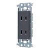 Panasonic WTL1502MH Embedded Double Outlet with Metal Frame, Matte Gray, Width 1.9 x Depth 9.0 x Height 4.3 inches (48.1 x 22.8 x 110 mm)