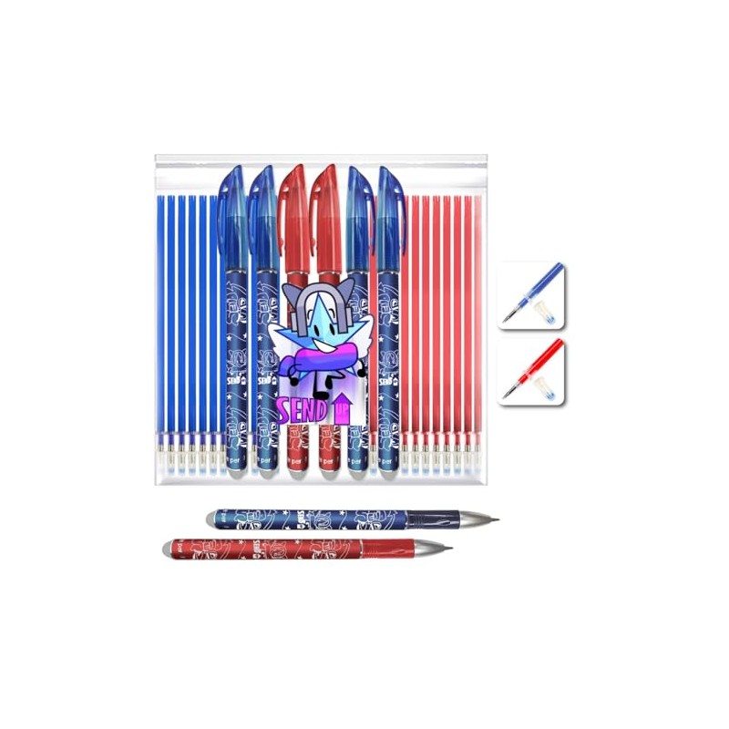 SEND UP Erasable Gel Pen 2 Red 4 Blue and