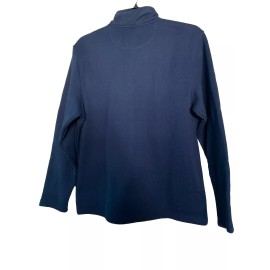 IZOD  NWT Mens Lrg Pullover Sweater Fleece Quarter Zipper Peacoat Heather Color