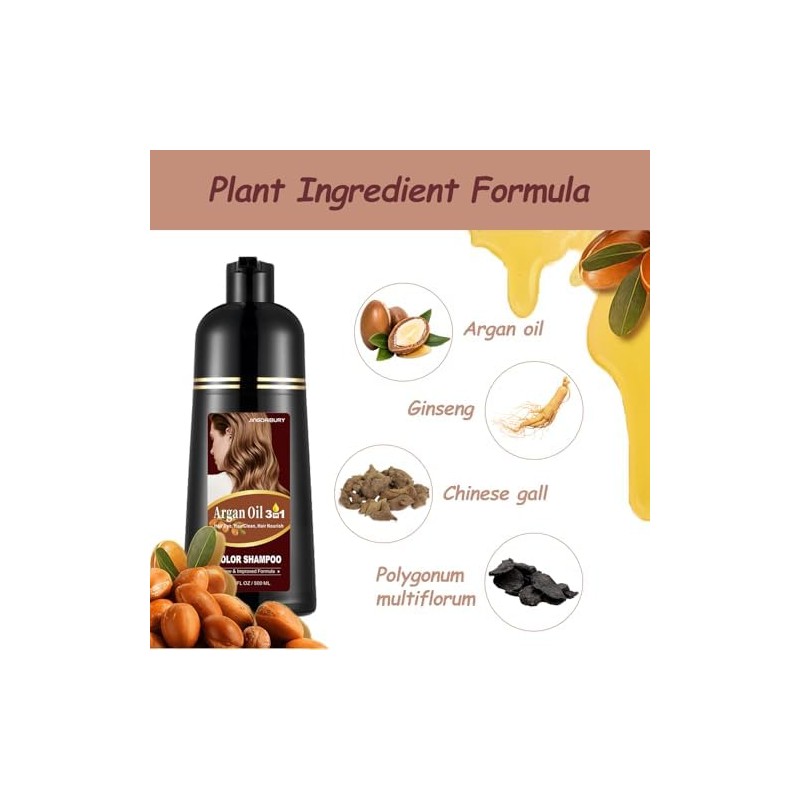 Tinte para El Cabello Con Aceite de Argán Negro -