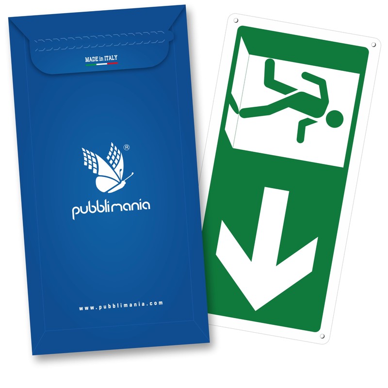 Pubblimania Emergency Exit Arrow to the Right | Sign Made