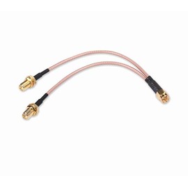 YAODHAOD SMA Splitter Cable SMA Male to SMA Dual Female Connector Cable Coaxial RG316 LTE Antenna Extension Cable Compatible with GSM/GPRS/Industrial IoT (15cm/6 inch) (SMA male to Dual SMA female)