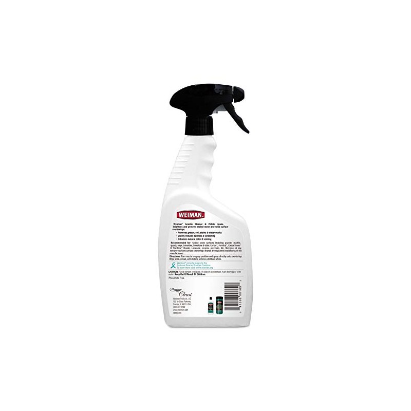 Granite Cleaner and Polish, Citrus Scent, 24 oz Bottle
