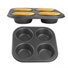 2 Pack Muffin Tray 4 Cup Muffins Pan Non-Stick Cupcake