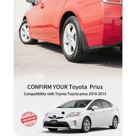 Yldqcfu Mud Flaps for Toyota Prius 2010-2015,4-Piece Set No-Drill Splash Guards, Heavy Duty All-Weather Mudguards (Front & Rear)