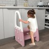 Two Step Stool with Handrails for Toddler and Kids, Standing