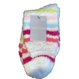 West Loop Woman’s Cozy Fuzzy Socks Soft 1 Pair Colorful Shoe Size 4-10
