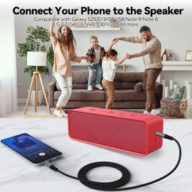 CLAVOOP AUX Cable 10ft, 3.5mm Audio Cable Long Aux Cord Male to Male 10 Feet Auxiliary Headphone Stereo TRS 1/8 Jack Hi-Fi Sound Compatible with Car TV Laptop Smartphone Tablet