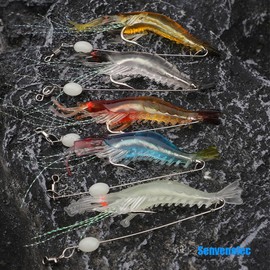 Senvenelec 5pcs Artificial Shrimp Bionic Shrimp Lures Soft Fishing Lures for Outdoor Fishing