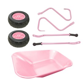 3T GROUP Kids Wheelbarrow Set,Toddler Wheelbarrow,Childrens Wheelbarrow for Kids,Metal Wheelbarrow Heavy Duty,Kids Wheel Barrow Carts Carretilla All Seasons for Kid,Child Indoor Outdoor Toys(Pink)