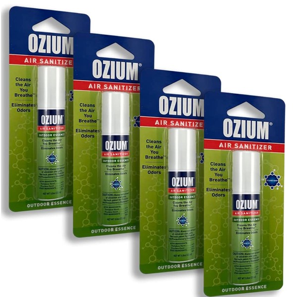 Ozium Air Sanitizer 0.8 oz Spray, Outdoor Essence (4)
