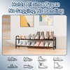 ENJOYBASICS Expandable Shoe Rack, 2 Tier Adjustable Shoe Organizer Shelf