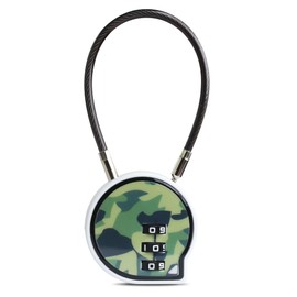 UP Security 3 Digit Combination Lock for Luggage, Cable Lock with Code, Small Padlock Combination, for Gym School Locker, Suitcase, Backpack Zipper, Cabinet, Mailbox, Fence, Outdoor Use, Travel Safe