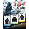 IRON JIA'S Motorcycle Jacket with CE Armor, 3-in-1 Windproof Riding