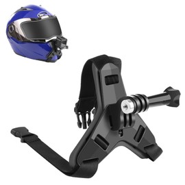 Hensych Motorcycle Helmet Chin Strap Belt Mount for Osmo Action/Action 2, for Go-Pro HERO 10/9/8/7/6/5/4/3+/3/2/1, for Insta360:ONE X2/ONE R (Black)