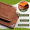 3 Packs Bamboo Cutting Board Set with Non Slip Feet