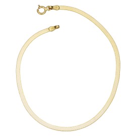 Kooljewelry 10k Yellow Gold Herringbone Bracelet (2.2 mm, 7.5 inch), 8 inch, Metal