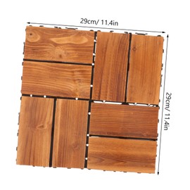 Operitacx ineinandergreifende fliesen für terrassenböden Garage Terrassenfliesen Bodenbelag Fliese Balkondekorationen für Wohnung Outdoor-Fliesen hölzern Light Brown