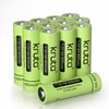 Kruta Rechargeable AA Battery for Outdoor Solar Lights, 12 Pack