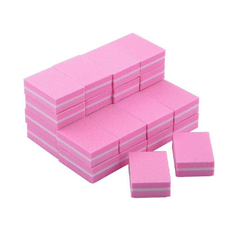 YIMART 20 Pcs Double-sided Mini Nail Buffer Block Colorful Sponge