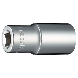 Tone HP3S-18L Deep Socket (6 Angles) 0.3 inch (9.5 mm) Drive (3/8 inch), Double Side Width 0.7 inch (18 mm)