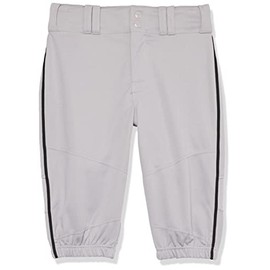 Alleson Athletic Boys' Crush Knicker Braided Pant, Grey/Black, X-Large