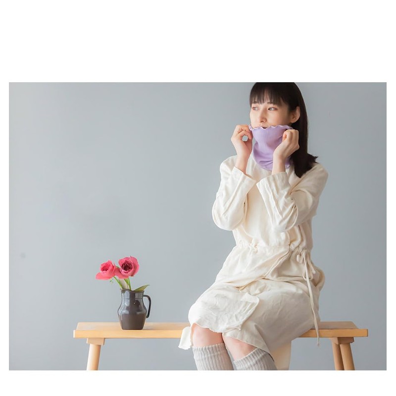 SOWAN 2-Piece Set Soft Silk Neck Warmer, 20% Silk, 80%
