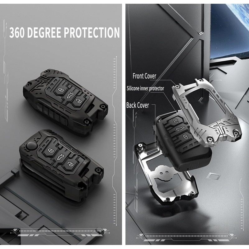 BFDDPPM Heavy Metal Key Fob Cover Case Protector for Volkswagen,