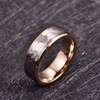 TUNGSTORY 8mm Hammered Mens Wedding Ring Bands Silver Rose Gold