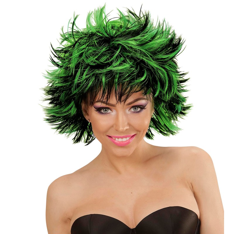 Widmann 04416 ? Two Tone Gesträhnte Wig, Short, Green