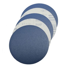 Starcke Premium 7 Inch Hook and Loop Grip Sanding Discs - No Hole Heavy Duty Blue Zirconia - for Wood Floors (25 Pack, 36 Grit)