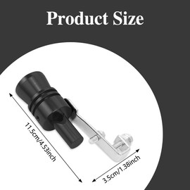 2PCS Car Turbo Whistle, Aluminum Alloy Universal Turbo Whistle, XL Size Aluminum Alloy Universal Turbo Sound Exhaust Muffler Pipe Whistle Car Roar Make (Black)