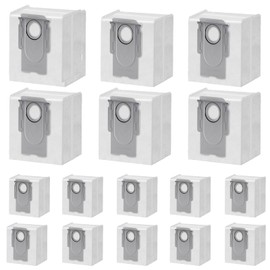 16 pack Disposable Dust Bag for roborock Q5 Q5+ Q7 Q7+ Q7 Max Q7 Max+ S7 MaxV Ultra S8+ S8 Pro Ultra Robot Vacuum,roborock Q5 bags:3L Large Capacity Disposable Bag Replacement