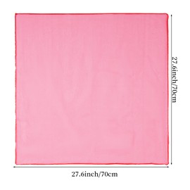 Fengek 9 Pcs Chiffon Scarf, 27.6 Inch Square Solid Color Bandana Handkerchief Ribbon Scarves for Women Girls, Multicolor 3